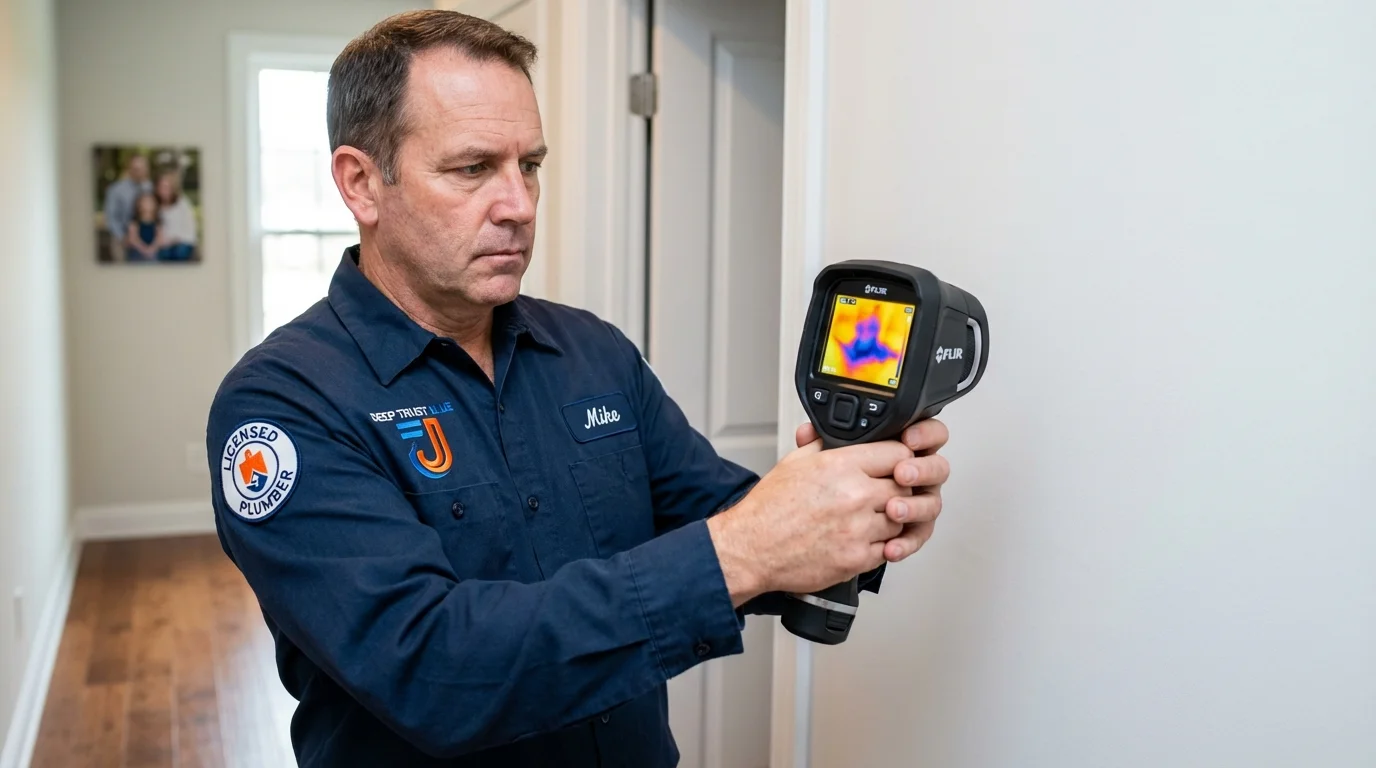 Thermal imaging leak detection by Johns Plumbing LLC in Houghton Lake